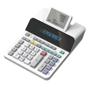 2.5 lps - Independent Memory, Sign Change, Backspace Key, Double Zero - 5 Line(s) - 12 Digits - LCD - AC/DC Supply Powered - 2.3" Height x 7.3" Width x 9.4" Depth - White - 1 Each