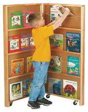 Jonti-Craft® Mobile Library Bookcase - 2 Sections