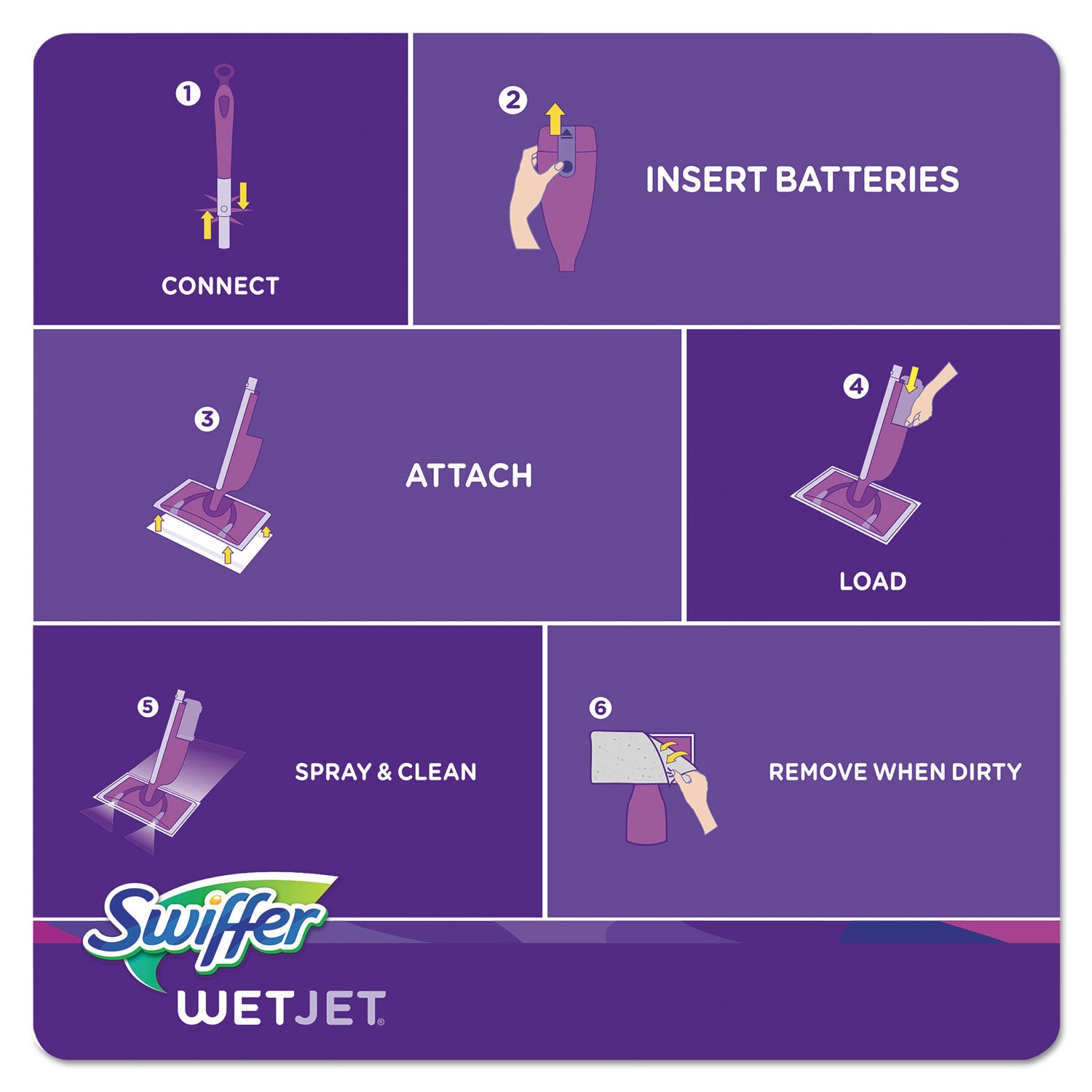 Swiffer WetJet Mopping Pad Refill - 10" Length - Absorbent, Textured - Cotton - Green - 24 / Box