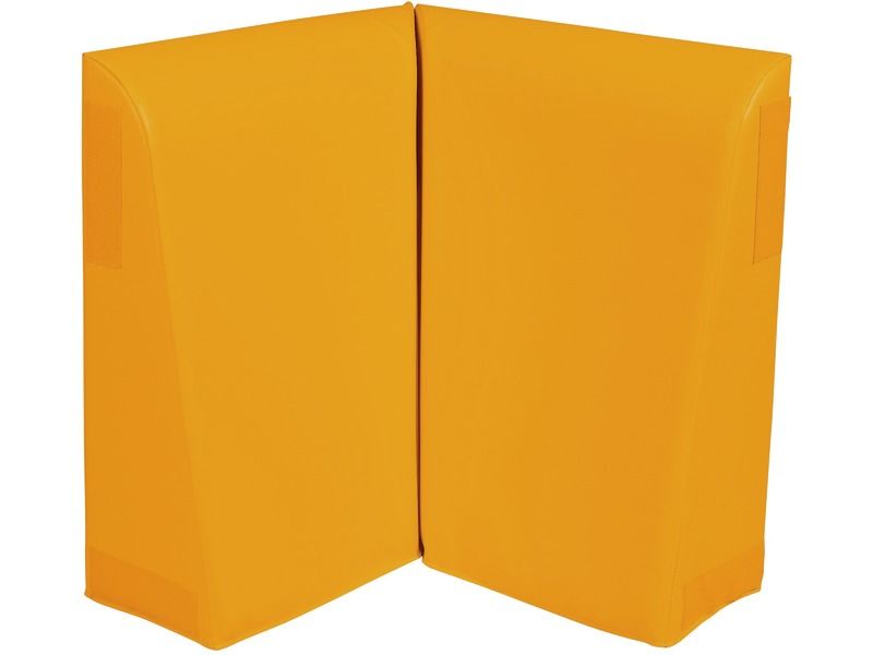 Backrest Corner - Light Orange, 18.9"W x 21.3"H x 7.9"Th
