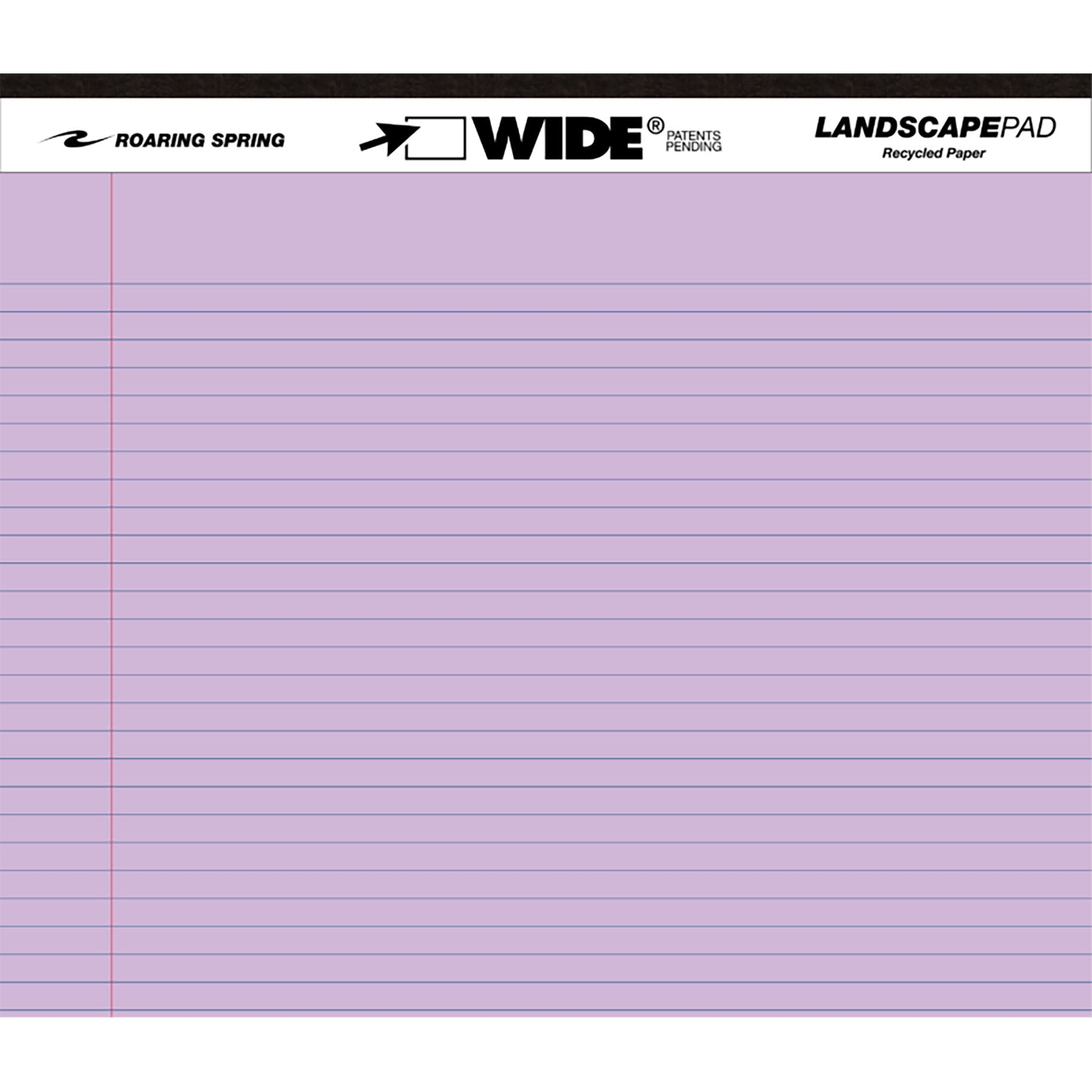 Legal Pad, Landscape, Assorted 3-Pack (Orchid, Blue, Pink)