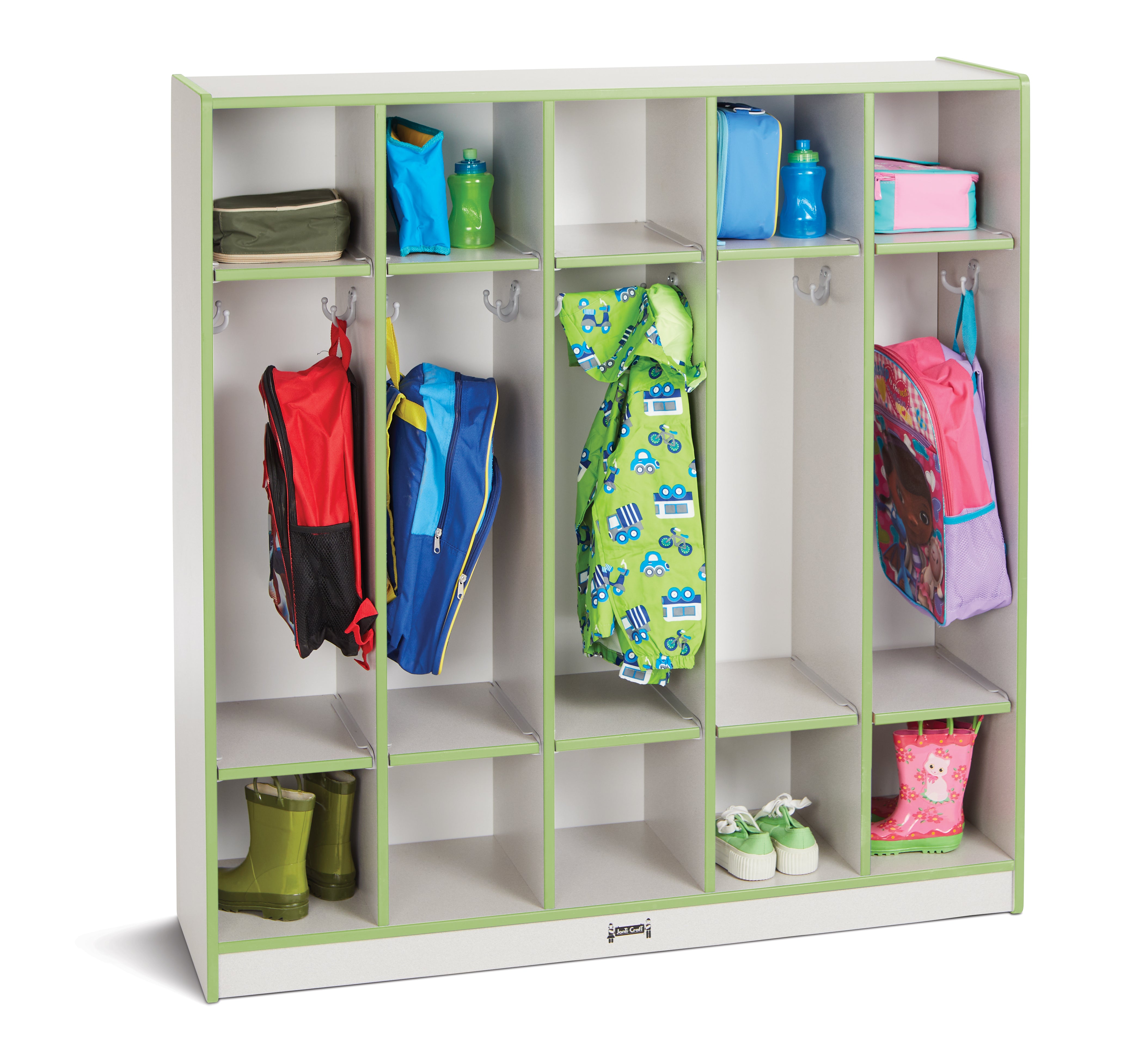 Rainbow Accents® 5 Section Coat Locker - Key Lime Green