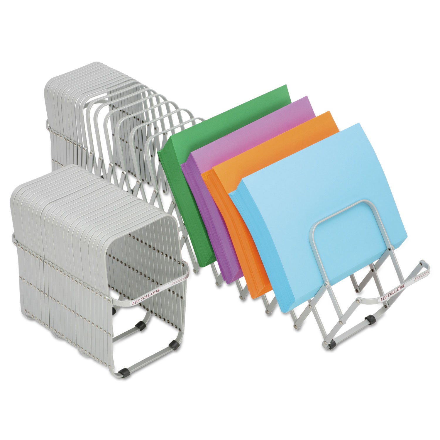 LEE Flexible Expandable Collator/Sorter/File - 24 - 7" Height x 11" Width x 10.50" Depth - Desktop - 22% Recycled - Silver - Aluminum - 1 Each