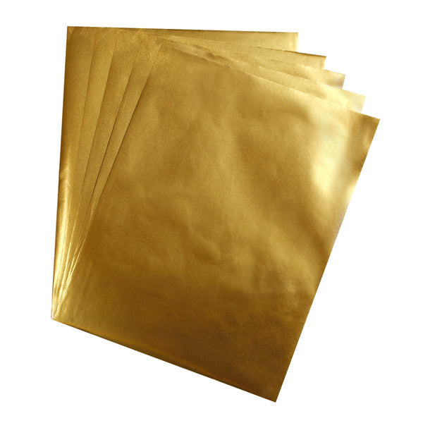 Metallic Paper - 12 Sheets 8.5"x11", Sh. Gold