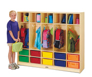 Jonti-Craft® Large Locker Organizer – with 10 Colored Tubs