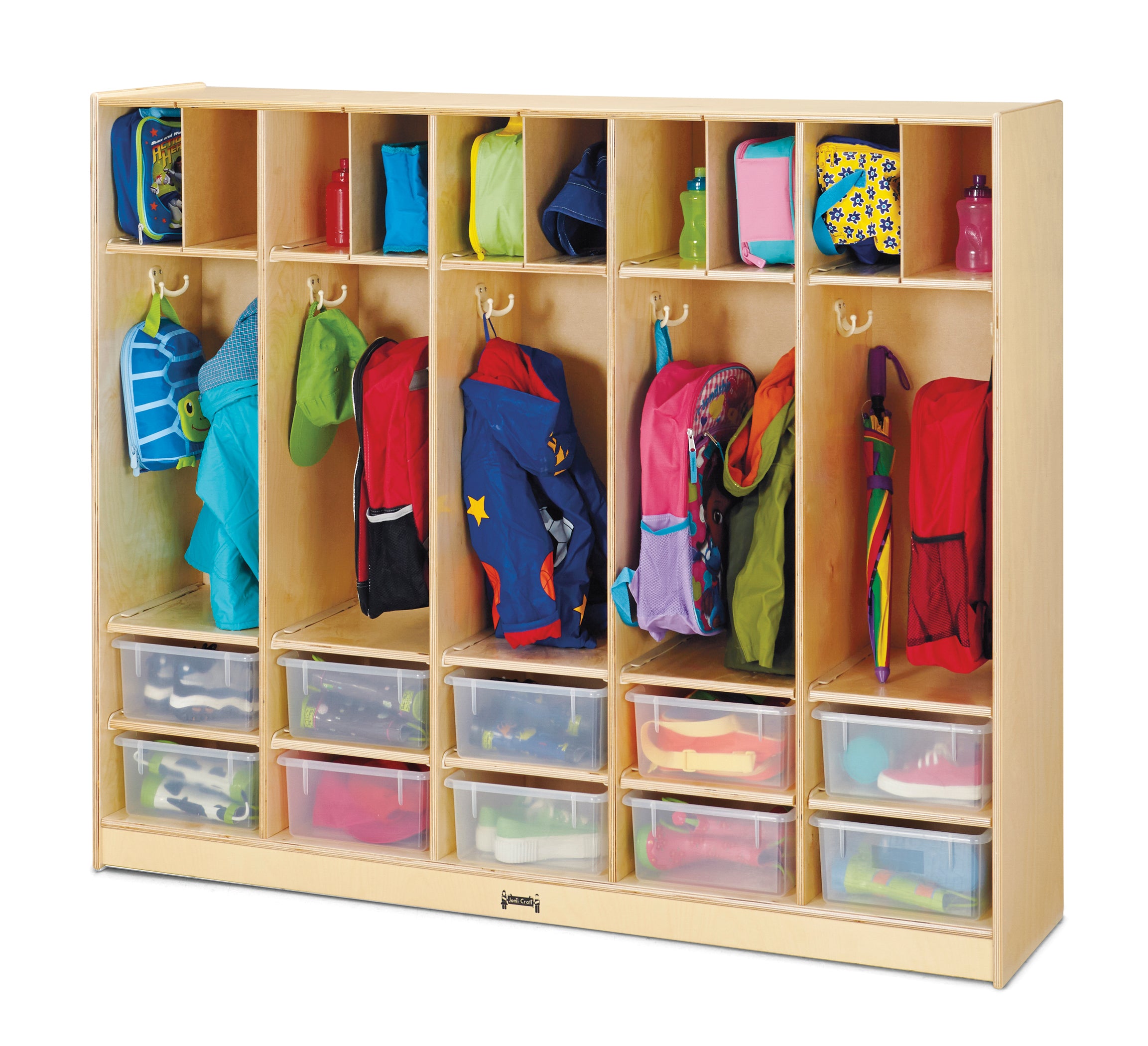 Jonti-Craft® Large Locker Organizer – with 10 Clear Tubs