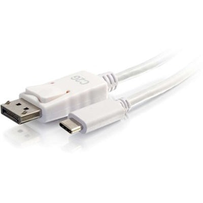Cables to Go - C2G 26882 USB-C to DisplayPort Adapter Cable 4K 30Hz, White (12 Feet, 3.65 Meters)