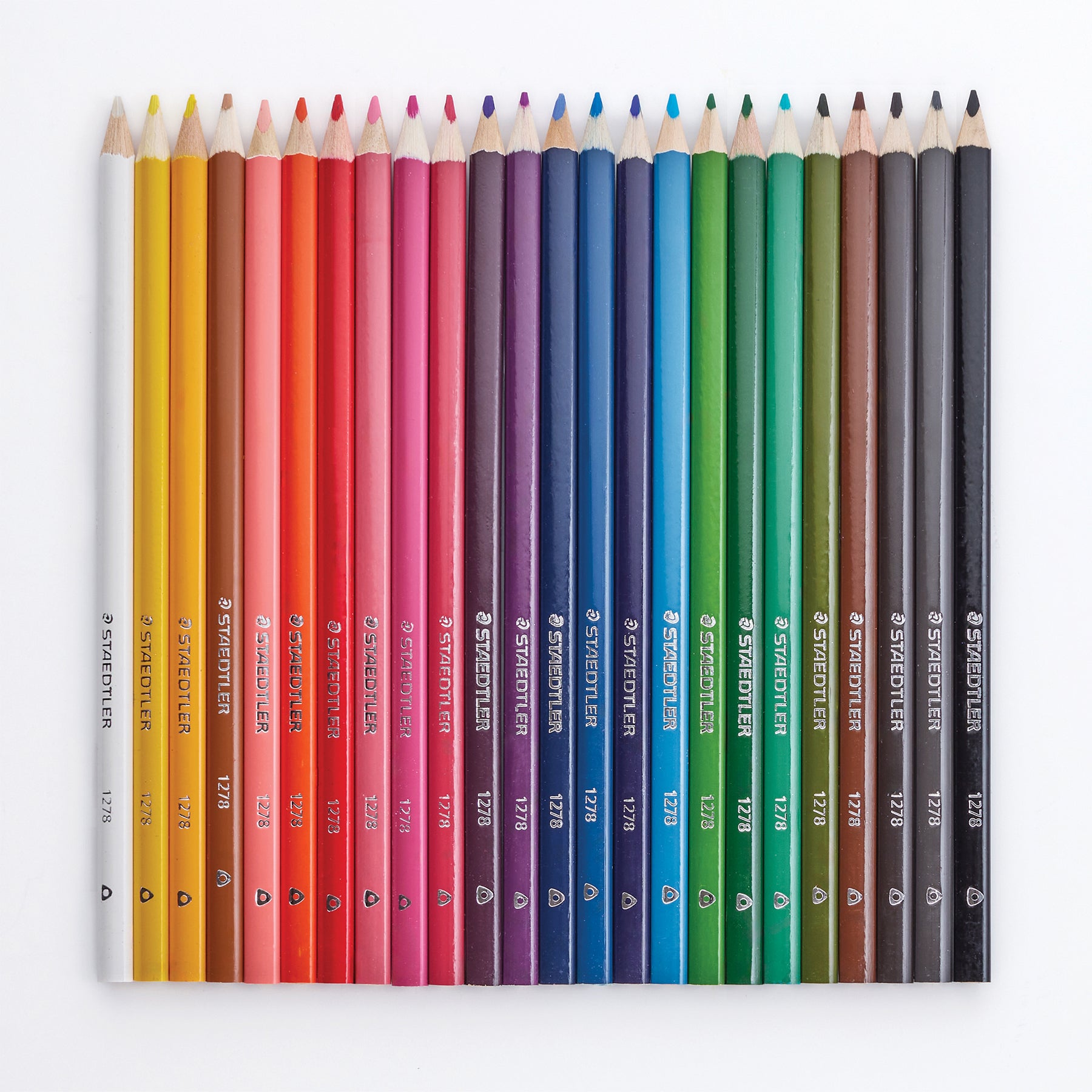 Triangular colored pencils, 24 colors