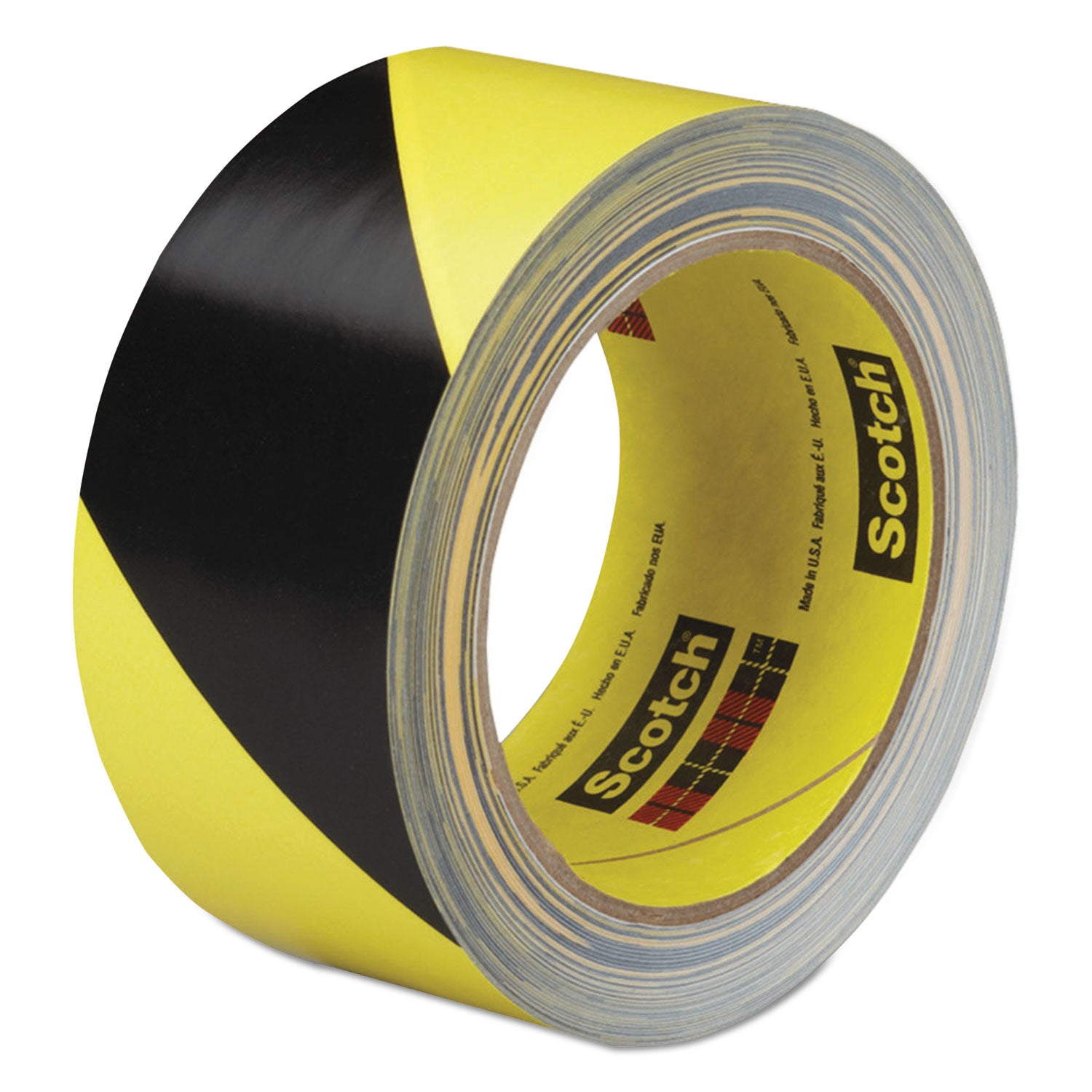 36 yd Length x 2" Width - Black, Yellow - Vinyl - 5.40 mil - Rubber Resin Backing - Abrasion Resistant, Chemical Resistant - For Hazard Identification, Floor Marking - 1 Roll