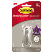 3 lb (1.36 kg) Capacity - 1.3" Width x 3.1" Length - for Decoration - Plastic - Metallic Silver - Brushed Nickel - 1 Pack