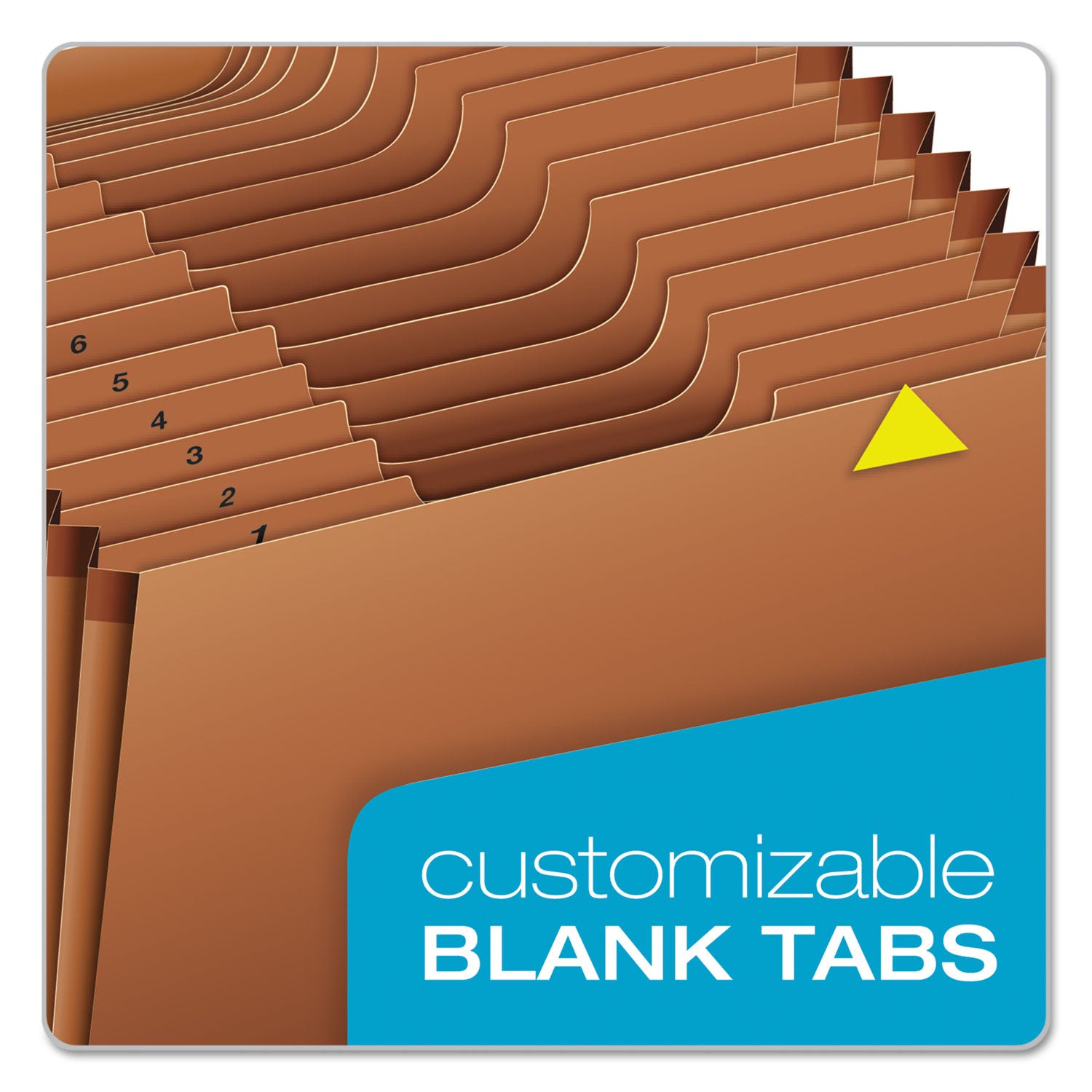 Pendaflex 1/3 Tab Cut Letter Recycled Expanding File - 8 1/2" x 11" - 21 Pocket(s) - Top Tab Location - 80 pt. - Tyvek - Brown - Reinforced, Heavy Duty, Rip Resistant - 10% Recycled - 1 Each
