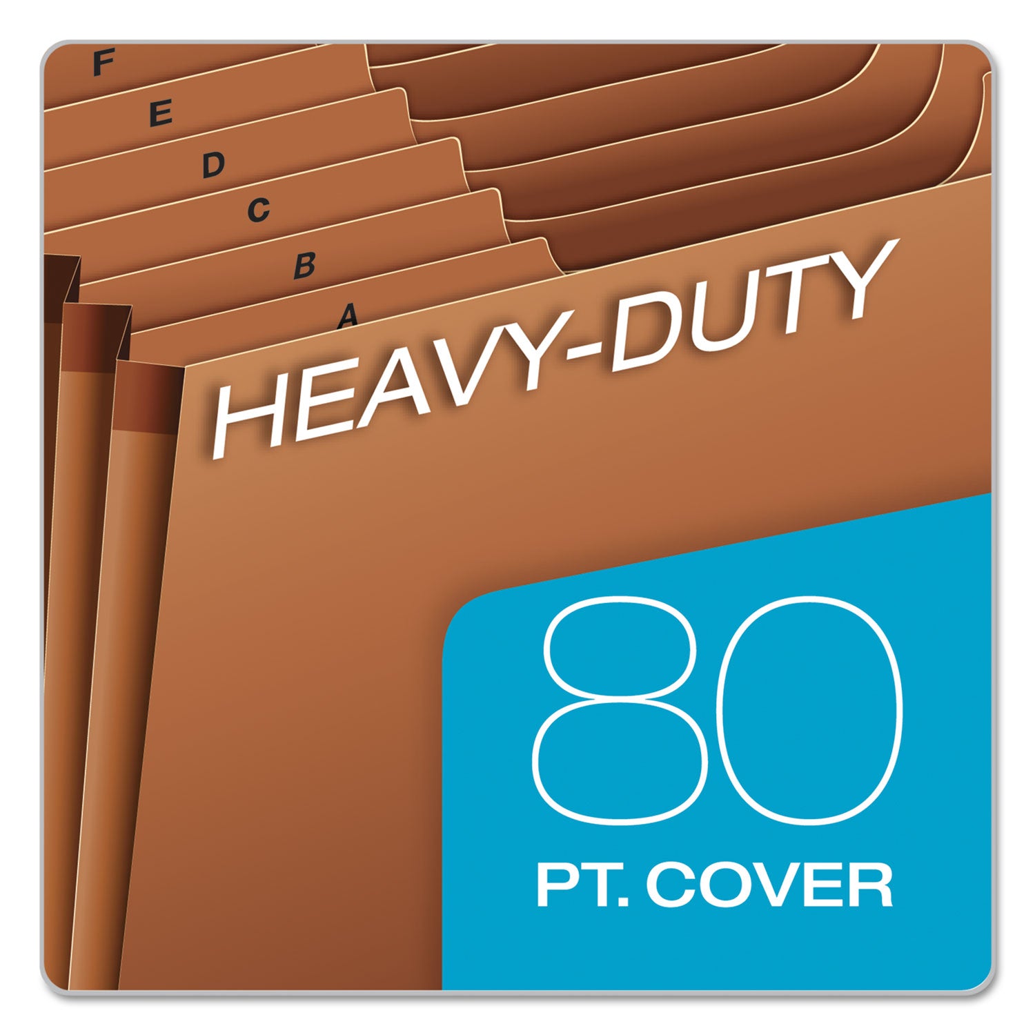 8 1/2" x 14" - 21 Pocket(s) - Top Tab Location - 80 pt. - Tyvek - Brown - Reinforced, Reinforced - 10% Recycled - 1 Each