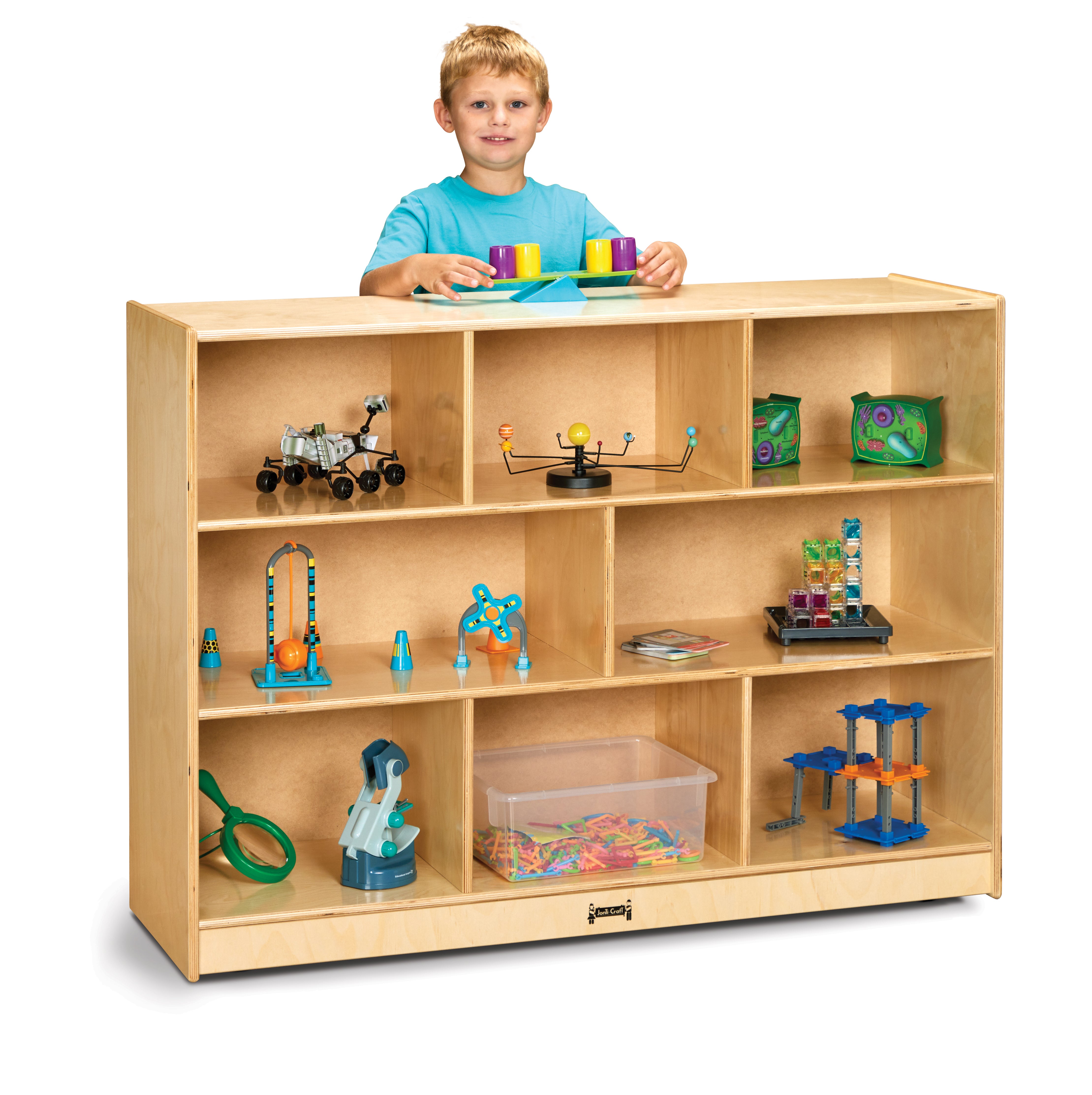 Jonti-Craft® Super-Sized Single Mobile Storage Unit - Magnetic Write-n-Wipe Back