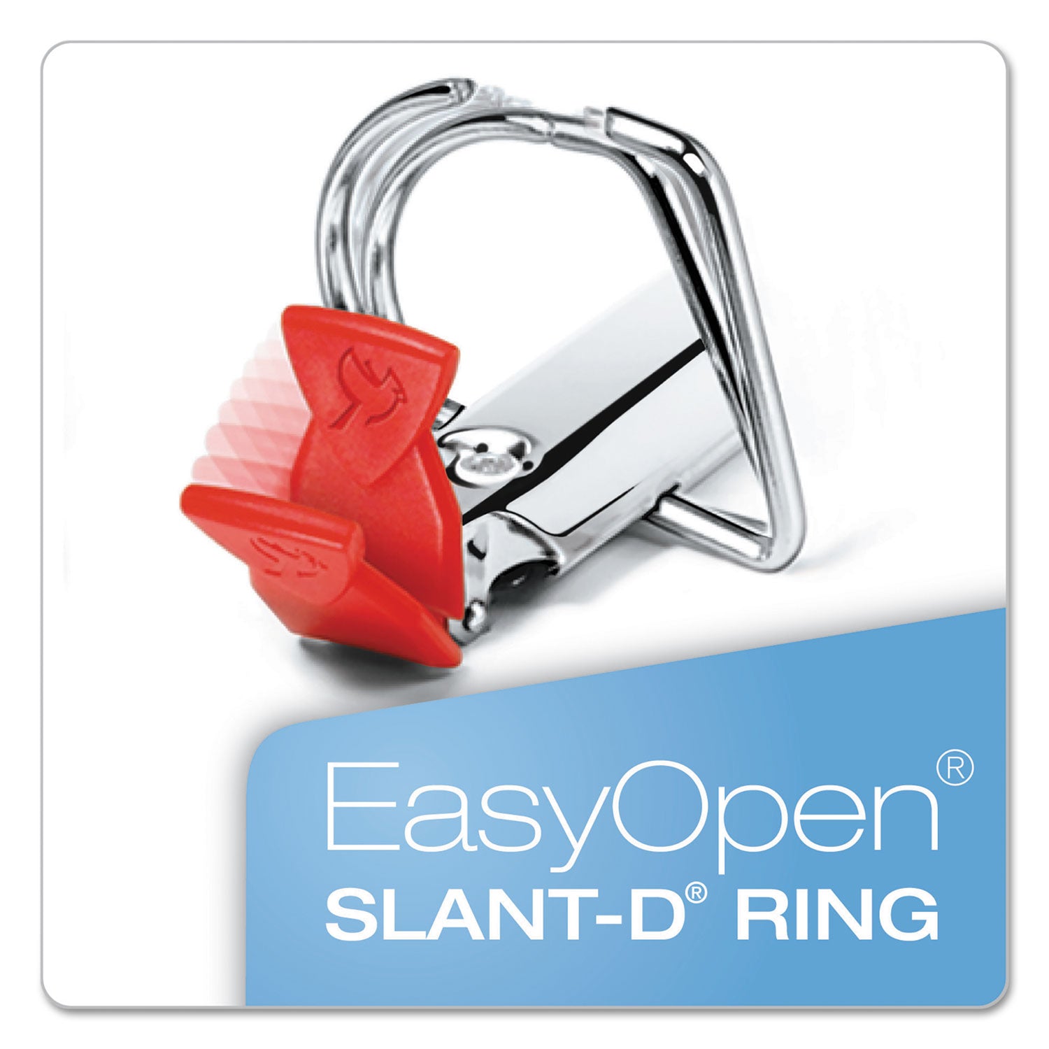Cardinal FreeStand Easy Open Slant-D Ring Binder, 4" Capacity, 3 Rings, Letter Size, 8.5" x 11", 775 Sheet Capacity, White, Polypropylene, Magnetic Closure, Clear Overlay, PVC-free, 1 Each