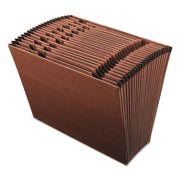 Pendaflex Letter Recycled Expanding File - 8 1/2" x 11" - 21 Pocket(s) - Red Fiber - Red Fiber - Reinforced Gusset, Burst Resistance, Tear Resistant, Preprinted - 100% Recycled - 1 Each