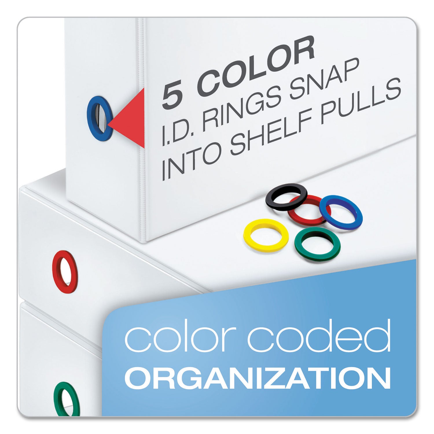 Cardinal FreeStand Easy Open Slant-D Ring Binder, 4" Capacity, 3 Rings, Letter Size, 8.5" x 11", 775 Sheet Capacity, White, Polypropylene, Magnetic Closure, Clear Overlay, PVC-free, 1 Each