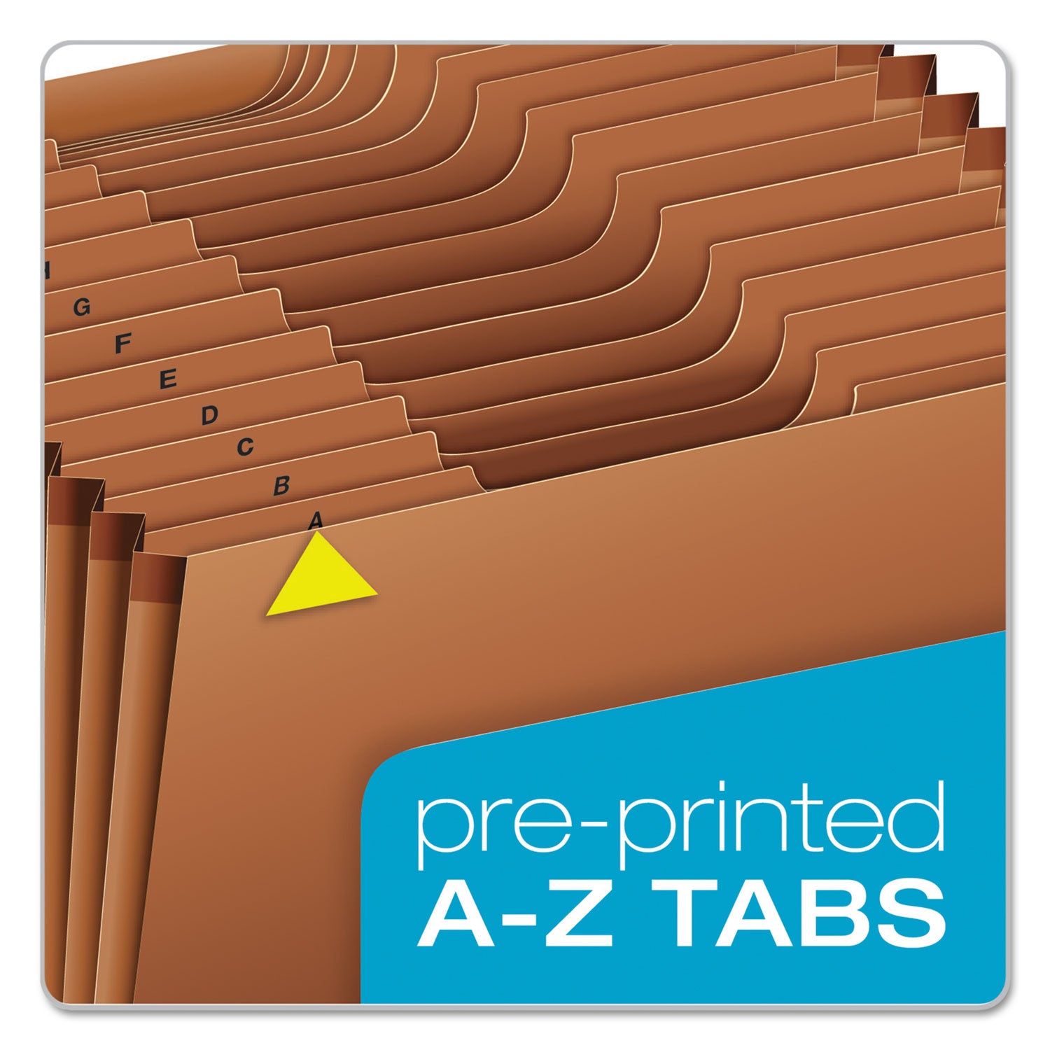 Pendaflex 1/3 Tab Cut Letter Recycled Expanding File - 8 1/2" x 11" - 21 Pocket(s) - Top Tab Location - 80 pt. - Tyvek - Brown - Reinforced, Heavy Duty, Rip Resistant - 10% Recycled - 1 Each
