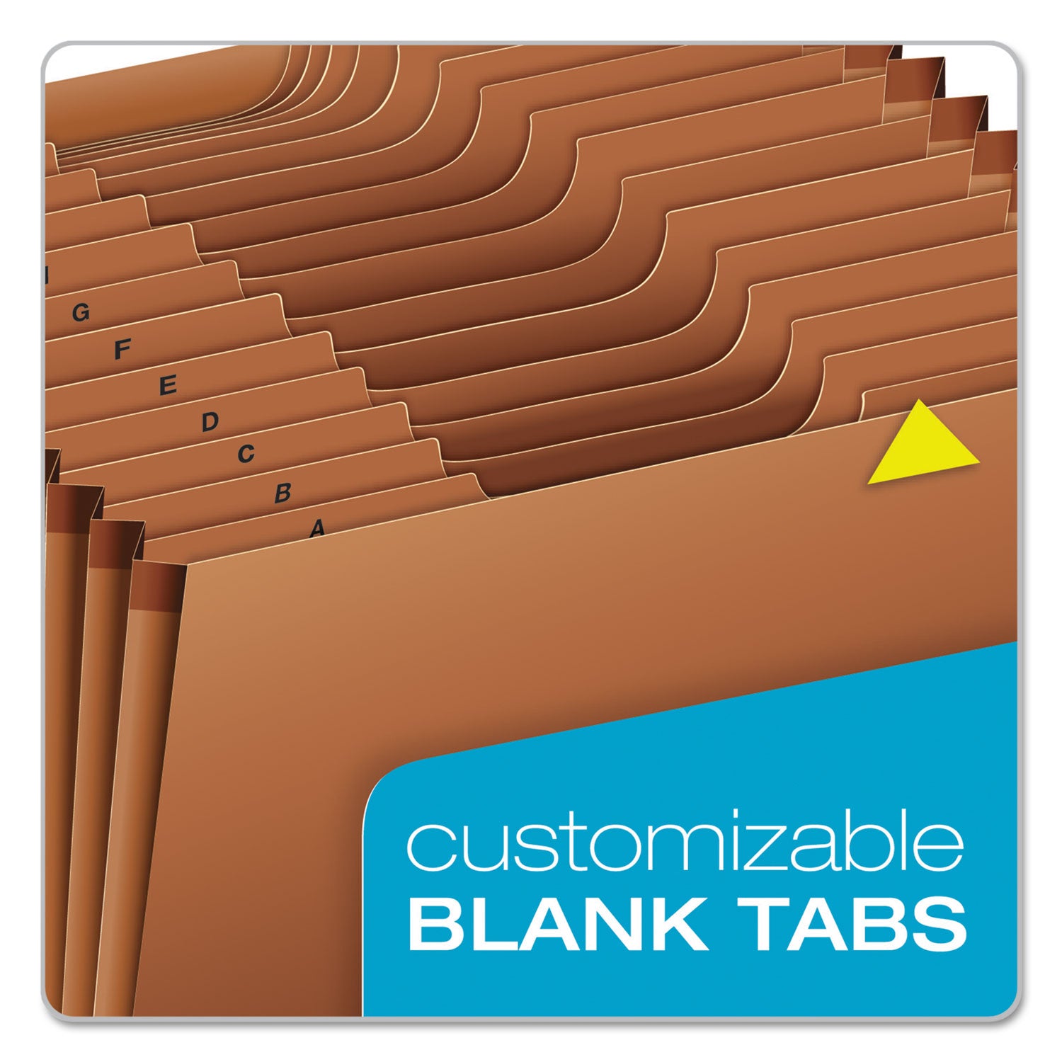 Pendaflex 21-Pocket 1/3 Tab Cut Letter Size Recycled Expanding File, 8.5" x 11", Top Tab, Brown, Tyvek, Reinforced Gusset, Elastic Closure, Heavy Duty, 10% Recycled, 1 Each