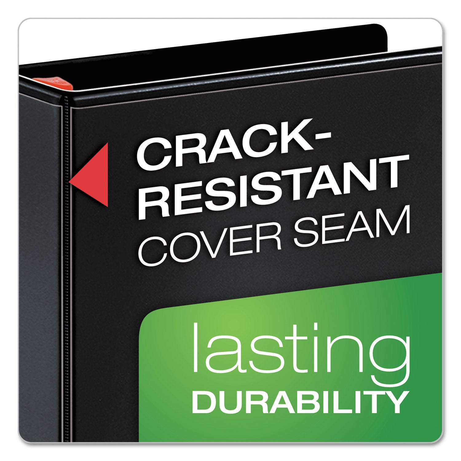 XtraLife ClearVue Non-Stick Slant-D Ring Binder, 3 Rings, 5" Capacity, 11 x 8.5, Black