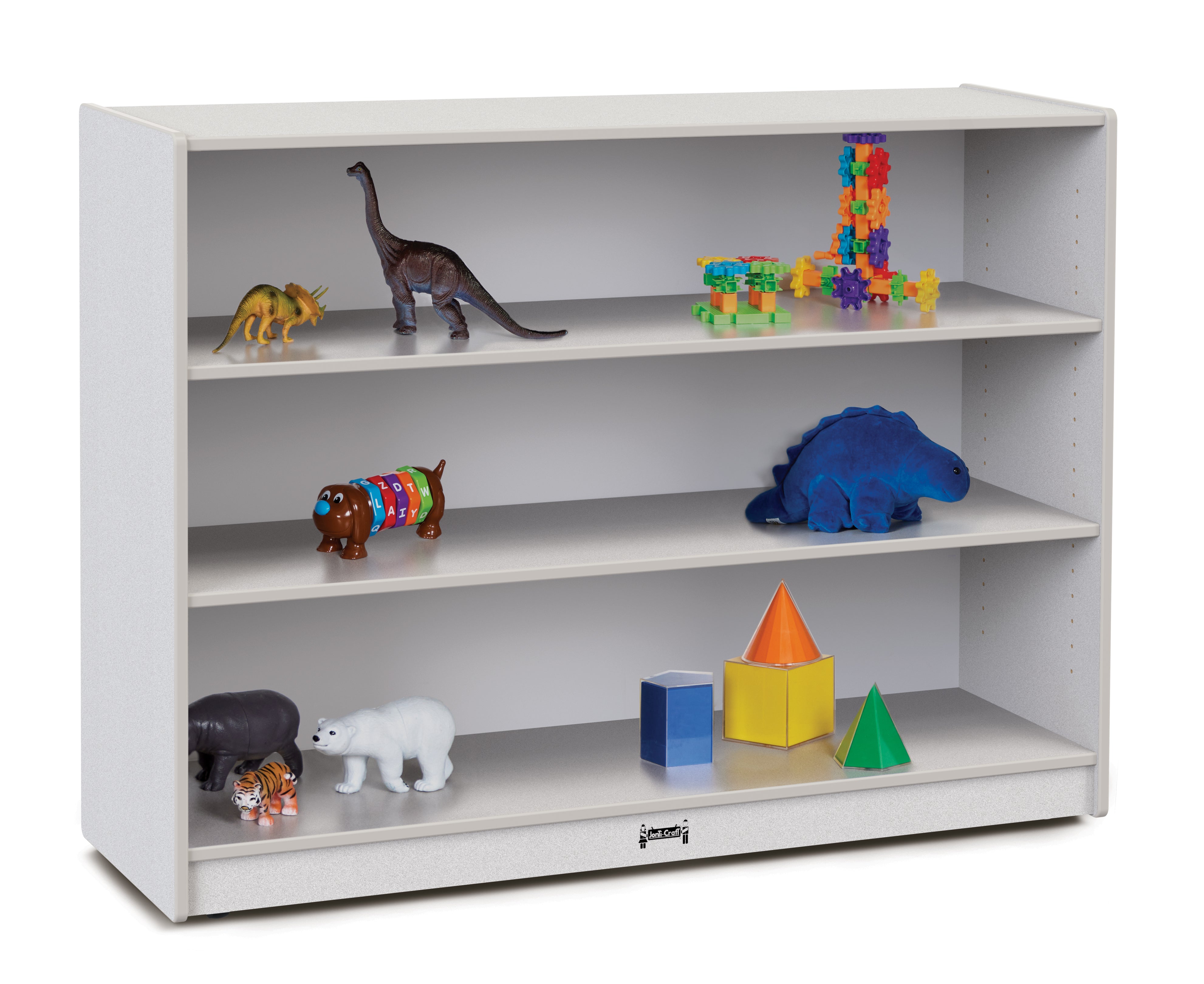 Rainbow Accents® Super-Sized Adjustable Mobile Straight-Shelf  - Gray