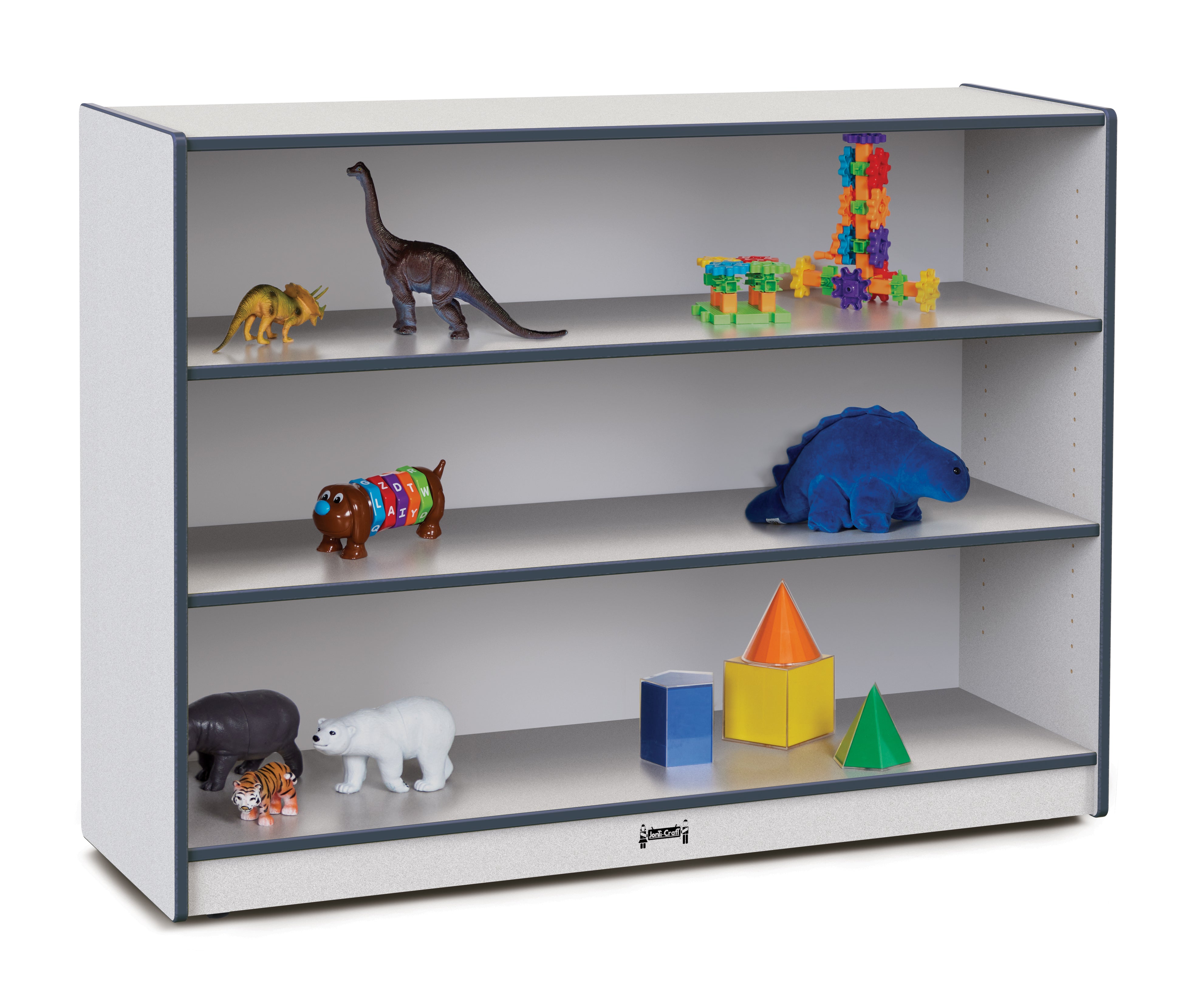 Rainbow Accents® Super-Sized Adjustable Mobile Straight-Shelf  - Navy