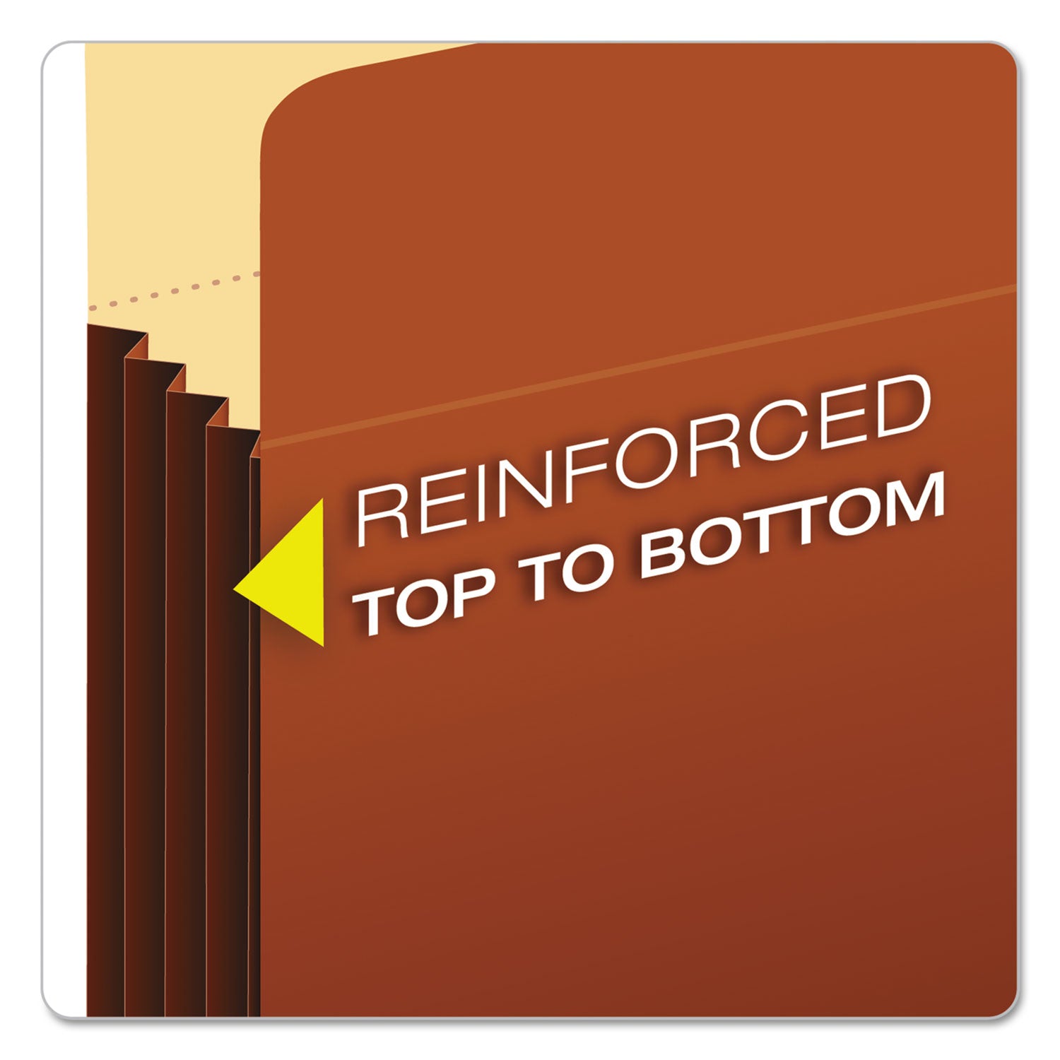Pendaflex Legal Expanding File - 8 1/2" x 14" - 800 Sheets Capacity - 3 1/2" Expansion - Top Tab Location - 12.5 pt. - Redrope - Brown - Reinforced Gusset, Tear Resistant, Durable, Wear Resistant, Flap, Tyvek Gusset - 10 / Box
