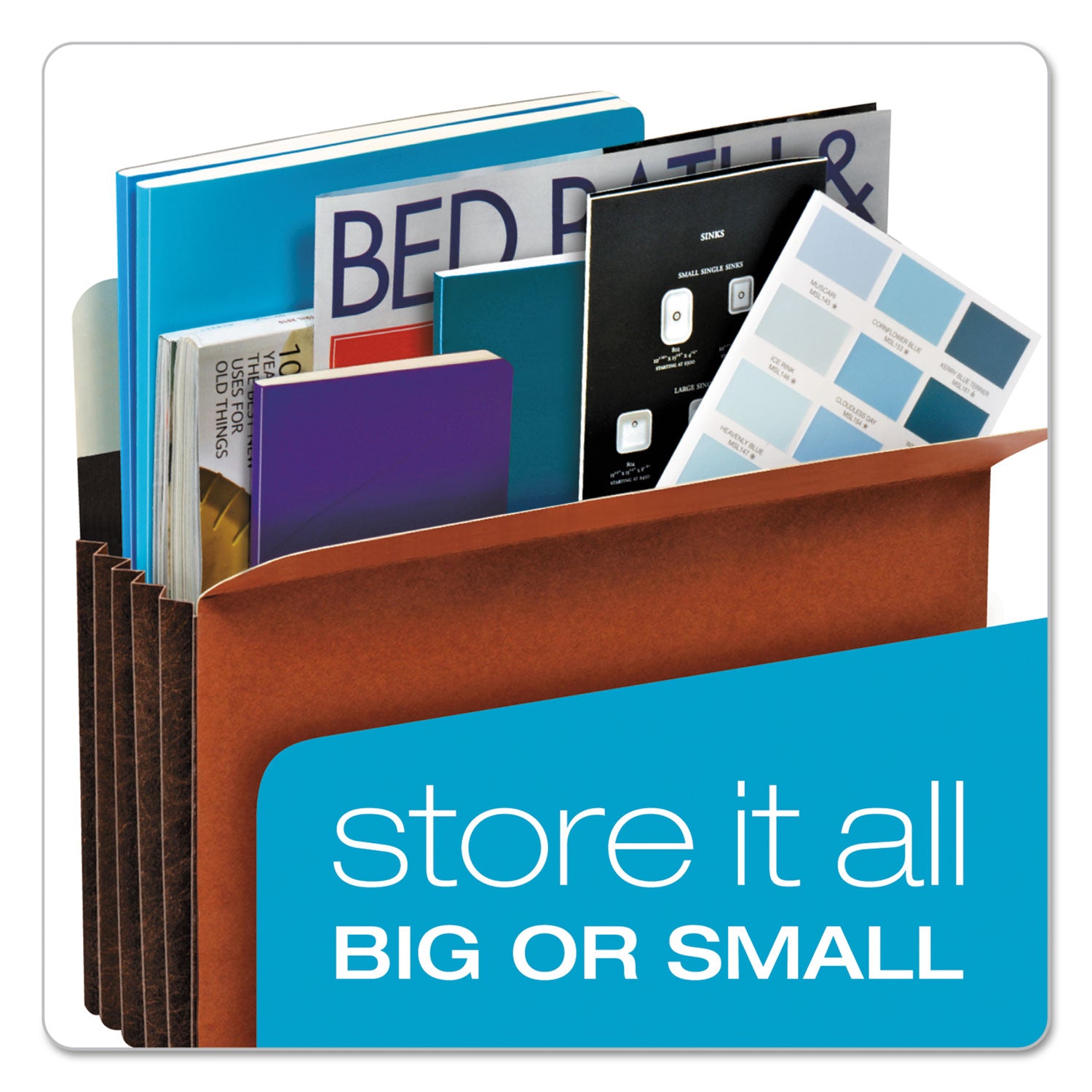 Pendaflex Letter Recycled Expanding File - 8 1/2" x 11" - 3 1/2" Expansion - 24 pt. - Tyvek - Brown - Reinforced Base, Reinforced Gusset, Heavy Duty, Tear Resistant, Wear Resistant, Durable - 10% Recycled - 25 / Box