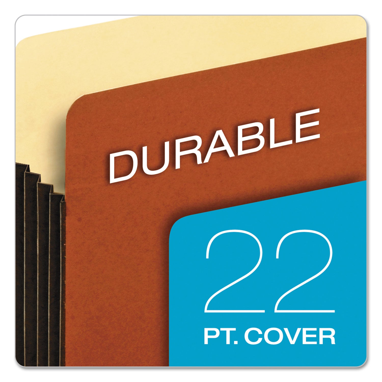 Pendaflex Letter Size Recycled Expanding File, 3.5" Expansion, 800 Sheet Capacity, Redrope, Brown, Tyvek Reinforced Gusset, 10/Box