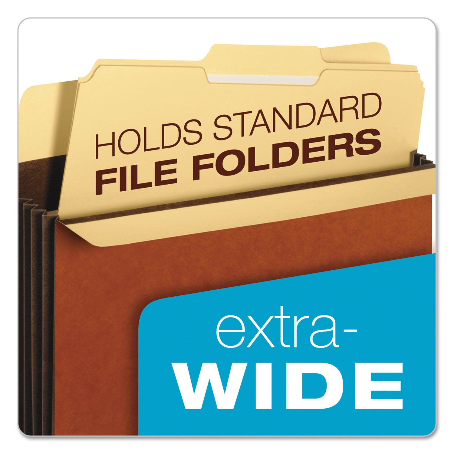 Pendaflex Letter Recycled Expanding File - 8 1/2" x 11" - 3 1/2" Expansion - 24 pt. - Tyvek - Brown - Reinforced, Heavyweight Cover, Heavy Duty, Tyvek Gusset, Reinforced Gusset, Wear Resistant, Tear Resistant, Flap Closure - 10% Recycled - 10 / Box