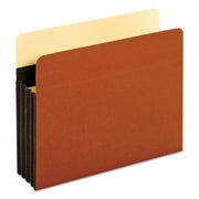 Pendaflex Letter Recycled Expanding File - 8 1/2" x 11" - 3 1/2" Expansion - 24 pt. - Tyvek - Brown - Reinforced, Heavyweight Cover, Heavy Duty, Tyvek Gusset, Reinforced Gusset, Wear Resistant, Tear Resistant, Flap Closure - 10% Recycled - 10 / Box