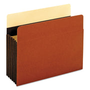 Pendaflex Letter Recycled Expanding File - 8 1/2" x 11" - 5 1/4" Expansion - 24 pt. - Tyvek - Brown - Reinforced Base, Reinforced Base, Heavy Duty, Tear Resistant, Wear Resistant, Durable - 10% Recycled - 10 / Box