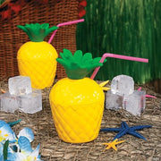 Plastic Pineapple Cups - 12 Pieces