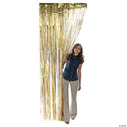 Gold Metallic Fringe Curtain - 1 Piece