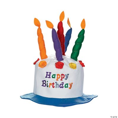 Child'S Birthday Cake W/Candles Hat - 1 Piece