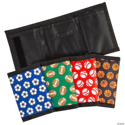 Nylon Sport Ball Wallets - 12 Pieces