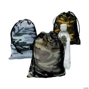 Camouflage Drawstring Bag - 12 Pieces