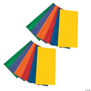 Asst Bright Clrd Rctgl Tablecovers - 12 Pieces