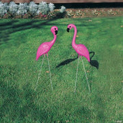 Pink Flamingo Yard Ornaments - 2 Pieces