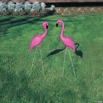 Pink Flamingo Yard Ornaments - 2 Pieces