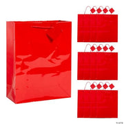 Large Red Gift Bags - 12 Pieces