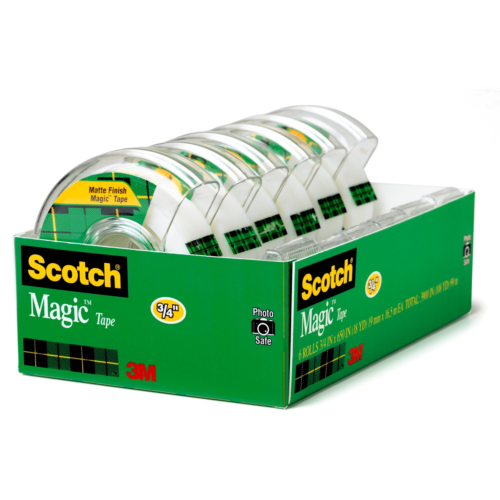 Magic™ Tape, 3/4" x 650", Pack of 6