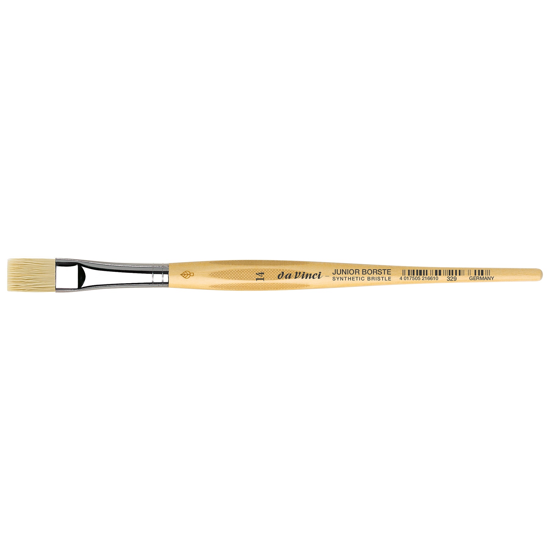 JUNIOR BORSTE Synthetic Student Brush, Synthetic, Tempera, Flat, Series 329, Size 14