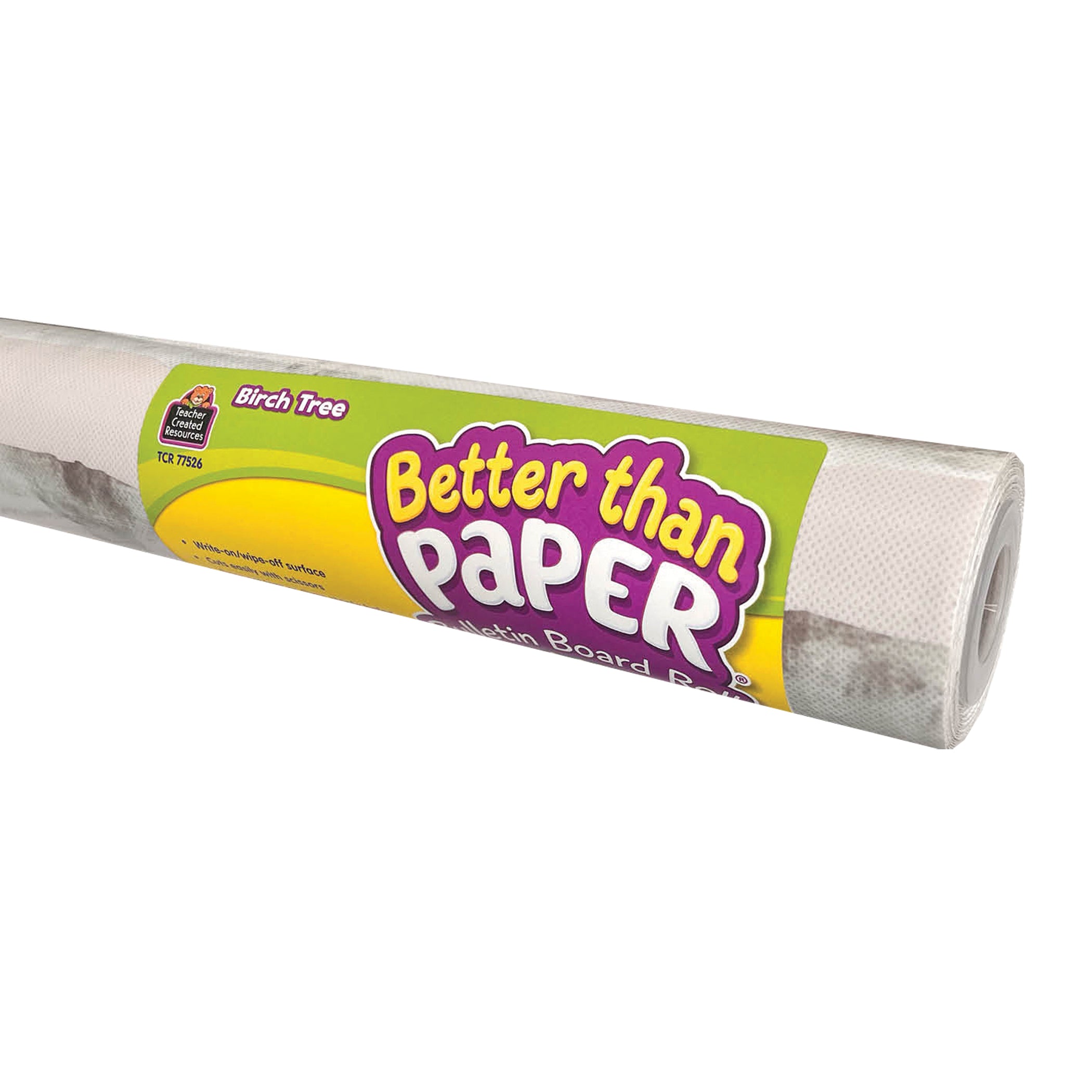 Better Than Paper® Bulletin Board Roll, 4' x 12', Birch Trees, 4-Pack