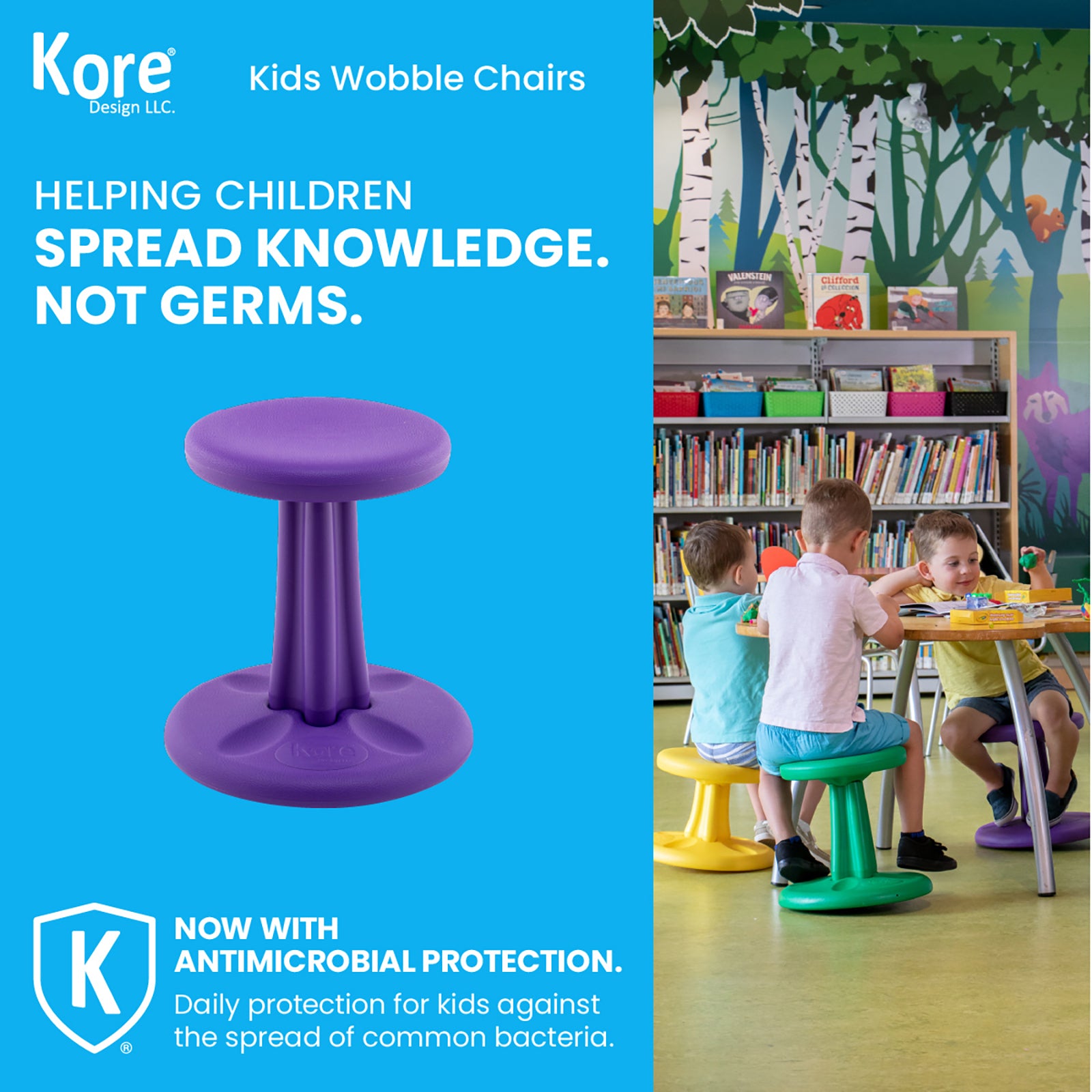Pre-School Wobble Chair 12", Purple