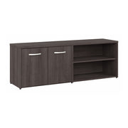 Bush Business Furniture Studio C Low Storage Cabinet with Doors and Shelves in Storm Gray - 59.17" Width x 15.71" Depth x 21.2" Height