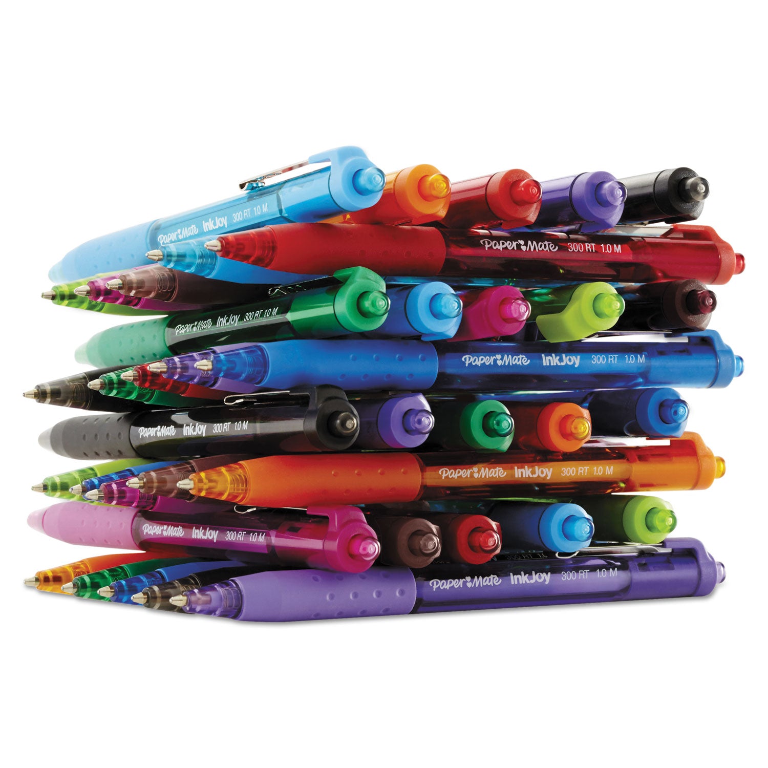 Paper Mate Inkjoy 300 RT Ballpoint Pens - 1 mm Pen Point - Retractable - Blue Ink - Blue Barrel - 1 Dozen