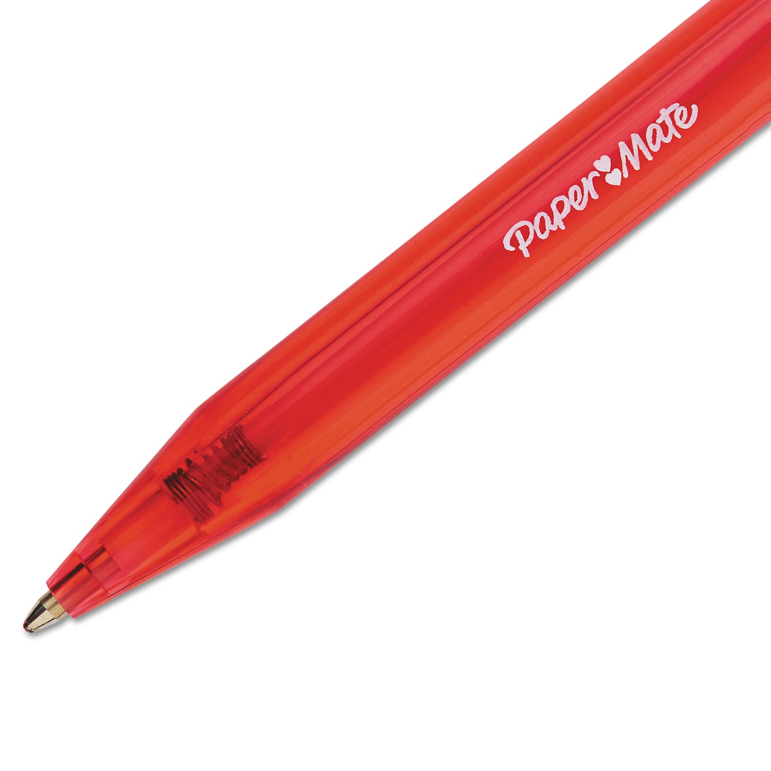 Paper Mate InkJoy 100 RT Pens - 1 mm Medium Pen Point - Retractable - Red Ink - Translucent Barrel - 1 Dozen