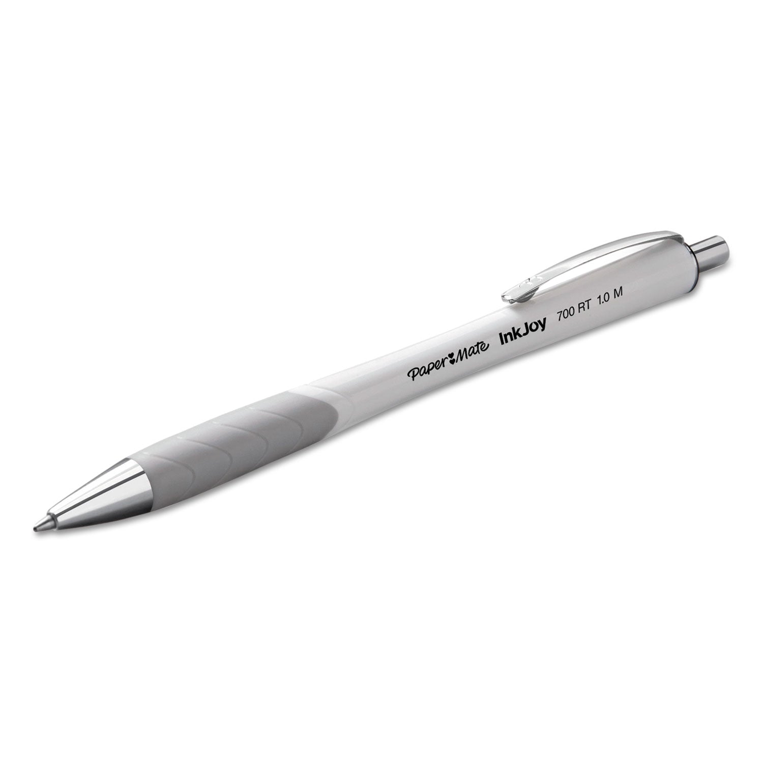 Paper Mate InkJoy 700 RT Ballpoint Pens - 1 mm Pen Point - Retractable - Black Ink - White Barrel - 1 Dozen