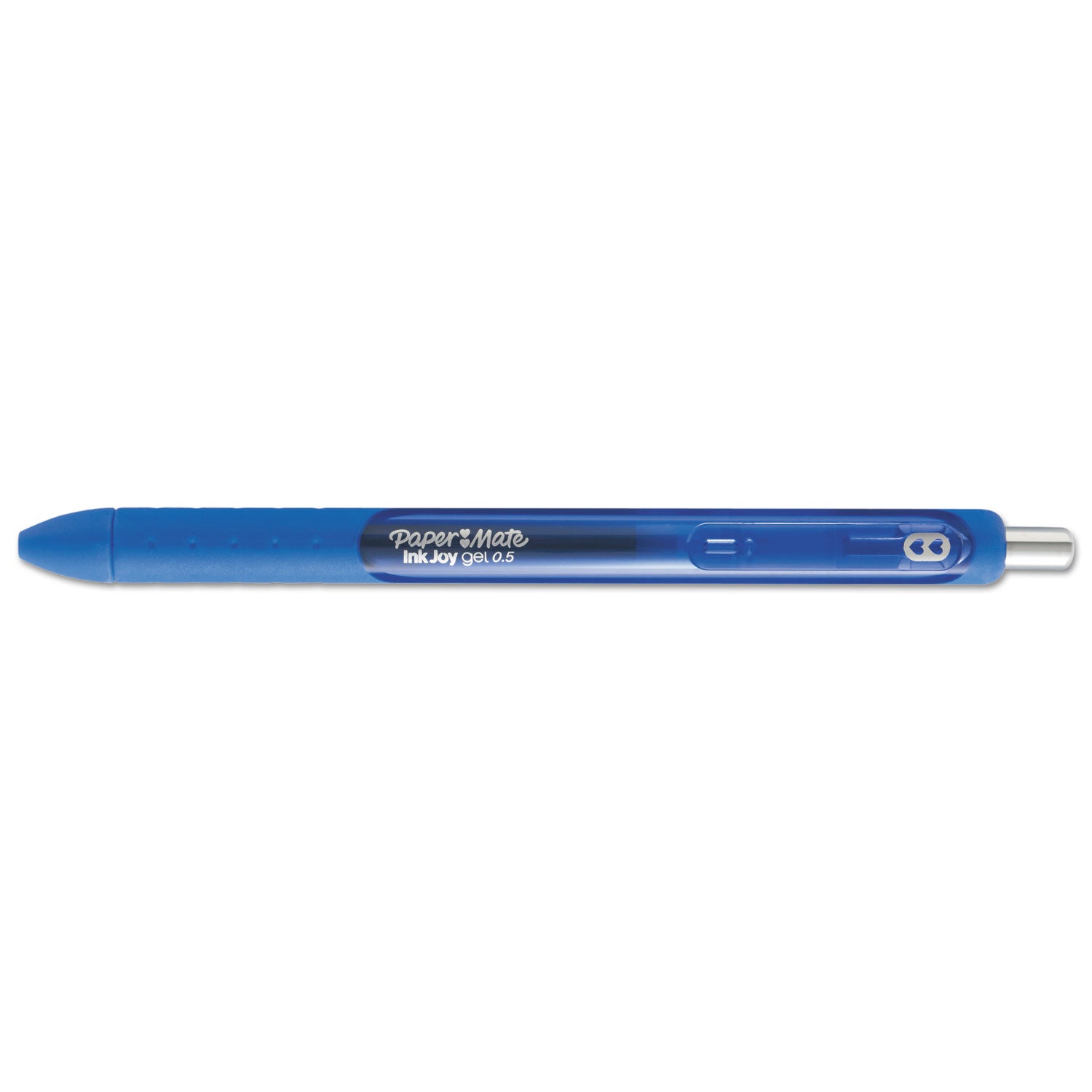 Paper Mate InkJoy Gel Pen - 0.5 mm Pen Point - Retractable - Blue Ink - Gel-based - Blue Barrel - 1 Dozen