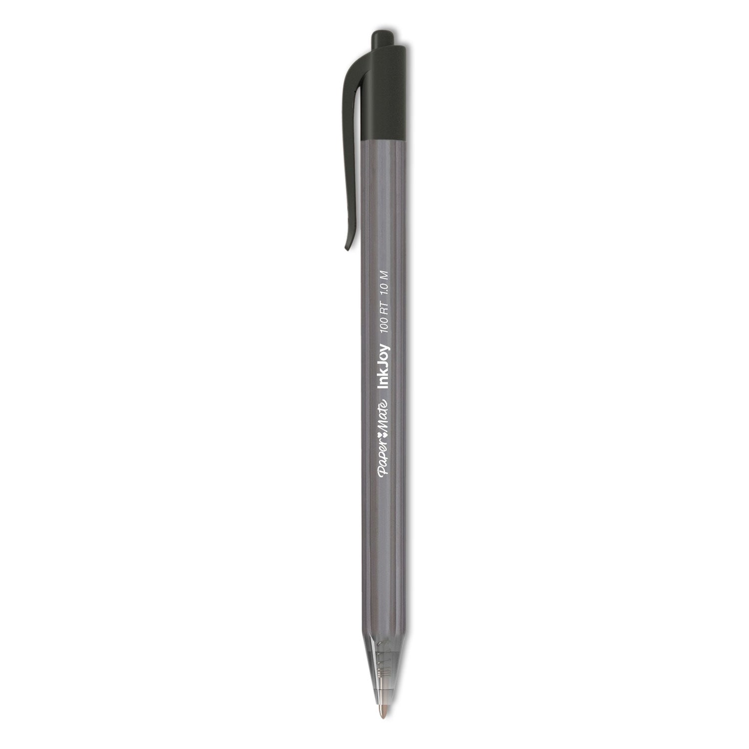 Paper Mate InkJoy 100 RT Pens - 1 mm Medium Pen Point - Retractable - Black Ink - Translucent Barrel - 20 / Pack